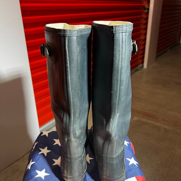 Hunter Original Tall Rain Boots Black Women's 8 - Picture 5 of 8